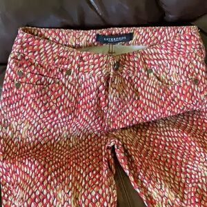 Liverpool Jeans, patterned, zipper ankles